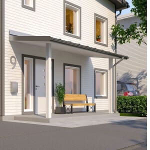 Entrétak Porch Flat designtak