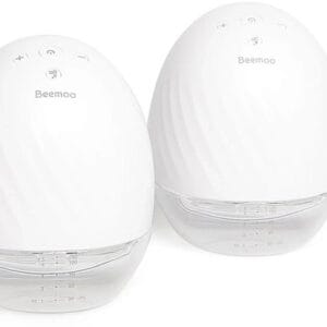 Beemoo CARE Wearable Elektrisk Bröstpump Dubbel inkl. Bröstmjölkspåsar & Bröstmjölksflaska 180 ml 2-pack