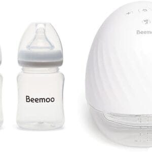 Beemoo CARE Wearable Elektrisk Bröstpump Singel inkl. Bröstmjölksflaska 180 ml 2-pack