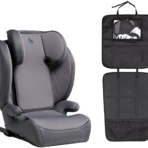 Beemoo Ride i-Size Bältesstol ISOFIX inkl. 3-in-1 Sparkskydd, Mineral Grey/Black