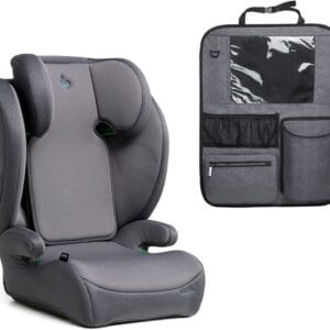 Beemoo Ride i-Size Bältesstol inkl. Beemo Deluxe Sparkskydd med Förvaring, Mineral Grey