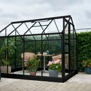 Halls Popular 86 F09894 Växthus 5,0 m², svart