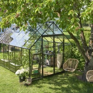 Halls Qube+ 812 F09863 Växthus 9,9 m², svart