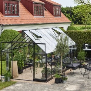 Halls Qube+ 816 F09864 Växthus 13 m², svart