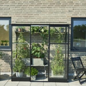 Halls Qube Lean-To 26 F09935 Växthus 1,2 m², svart