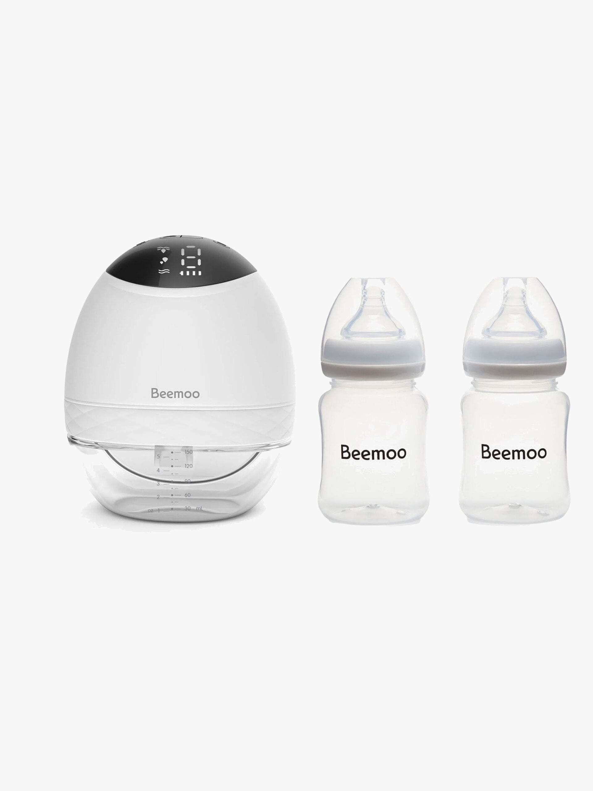 Beemoo CARE Wearable LED Elektrisk Bröstpump Inkl. Flaskor 180ml 2-pack