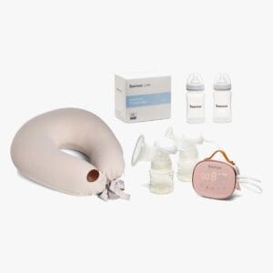 Beemoo CARE Dubbel Elektrisk Bröstpump Amningspaket, Twilight Mauve