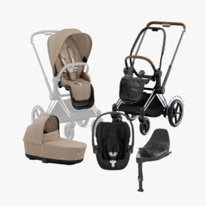 Cybex ePriam Duovagn inkl. Cloud T & Bas, Cozy Beige/Chrome Brown