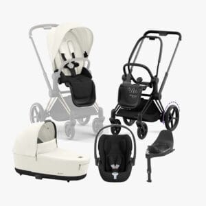 Cybex ePriam Duovagn inkl. Cloud T & Bas, Off White/Matt Black