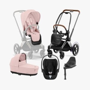 Cybex ePriam Duovagn inkl. Cloud T & Bas, Peach Pink/Chrome Brown