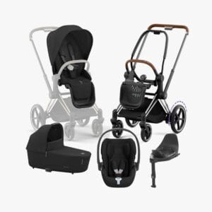 Cybex ePriam Duovagn inkl. Cloud T & Bas, Sepia Black/Chrome Brown
