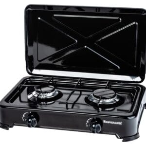 Bänkspis gashäll Ravanson K-02TB [svart; 2 zon(er)]