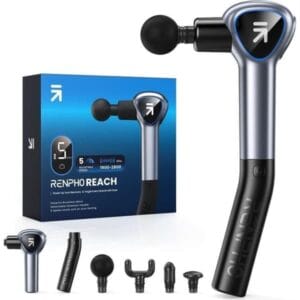 Massagepistol - RENPHO - Reach - 5 Hastigheter - 4 Huvuden - Avtagbart Handtag