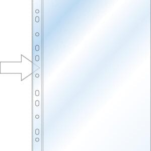 Plastficka A4 0,06mm öppen ryggsida 100st