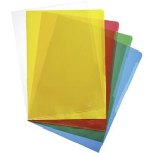 Durable Genomskinlig plastficka 2337 DIN A4 Polypropylen 0.12 mm Transparent, Gul, Röd, Grön, Blå 233700 100 st