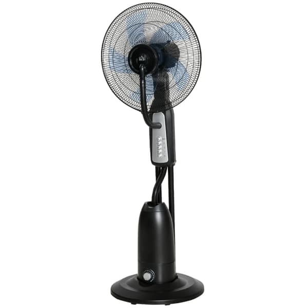 Stativfläkt med vattenkylning, 90 W, 3 L tank, justerbar dimma, 75° oscillerande, 125 cm