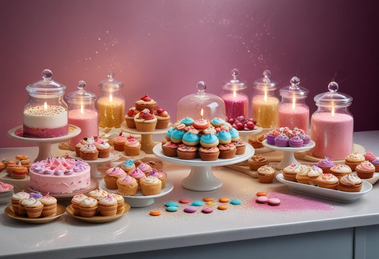Så får du festliga bakverk med ätbart glitter illustration